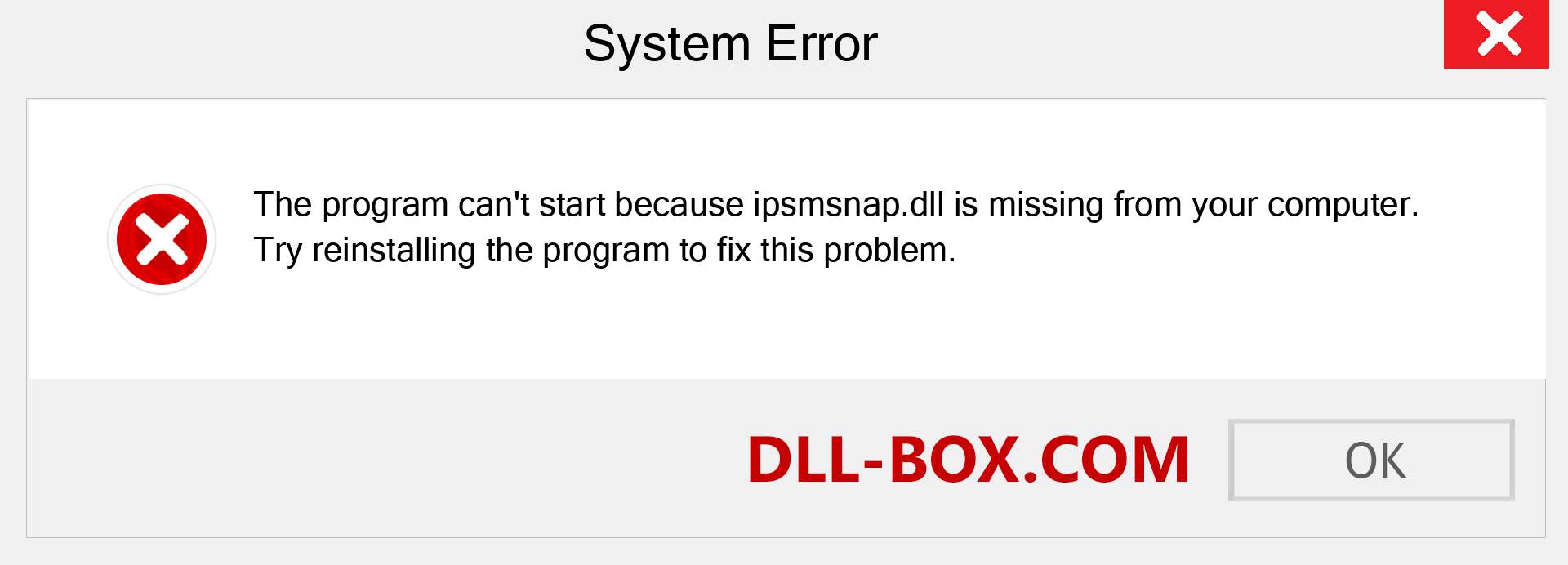  ipsmsnap.dll file is missing?. Download for Windows 7, 8, 10 - Fix  ipsmsnap dll Missing Error on Windows, photos, images